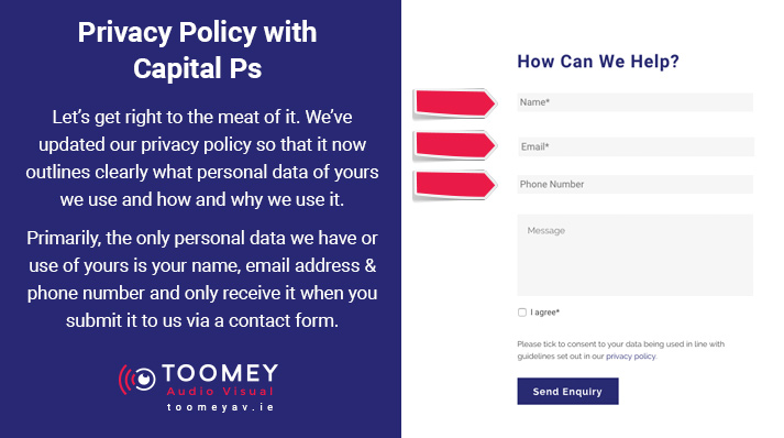 GDPR Privacy Policy - Toomey AV