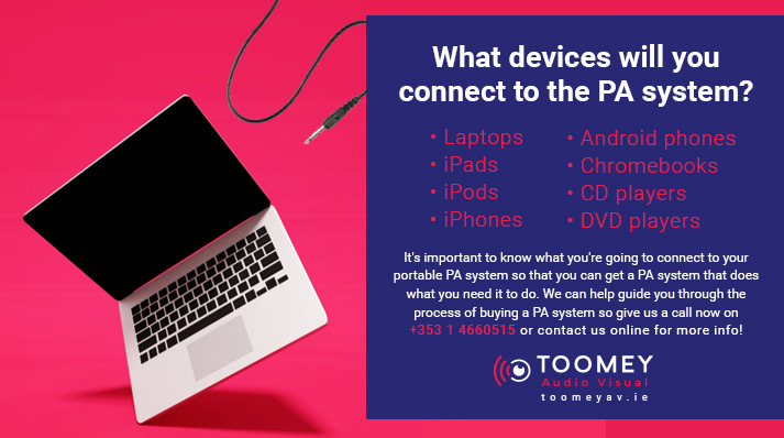 Connecting Devices to Portable PA System - Toomey AV