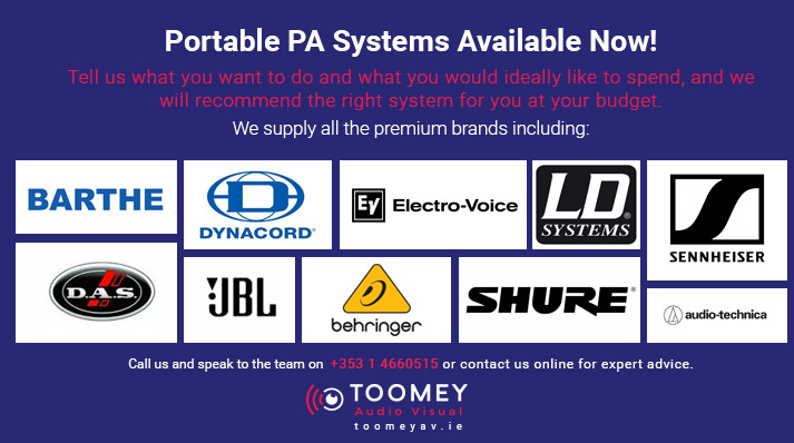 Portable PA Systems Available in Ireland - Toomey AV