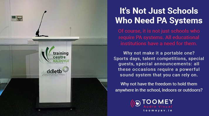 Portable PA Systems for Colleges - Toomey AV