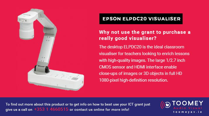 EPSON ELPDC20 Visualiser for Schools - ICT Grant Recommendations - Toomey AV Ireland