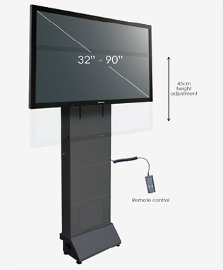 Electric Height Adjustable Stand - Flatscreen Stands - Toomey AV Ireland