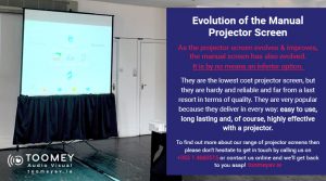 Manual Projector Screens Explained Toomey Audio Visual Ireland