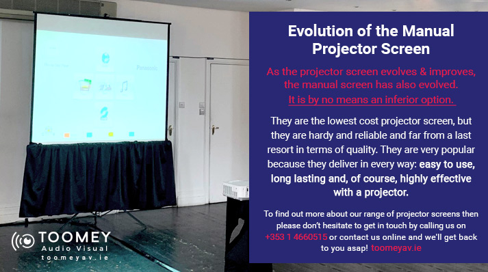 Evolution of the Manual Projector Screen - Toomey Audiovisual Ireland