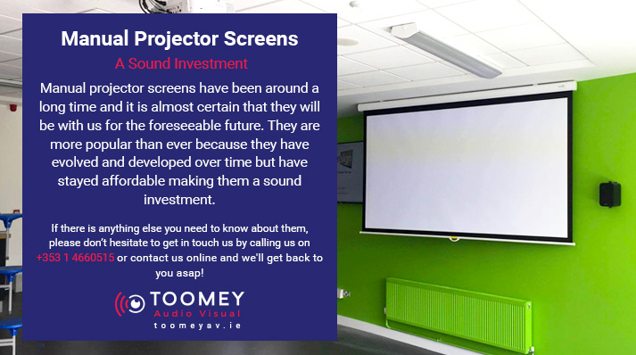 Manual Projector Screens - A Sound Investment - Toomey Audiovisual