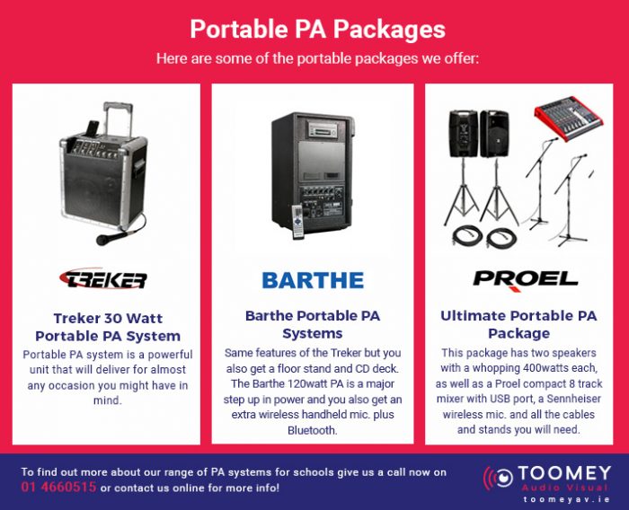 School Portable PA Systems Sound Advice Toomey AV Ireland