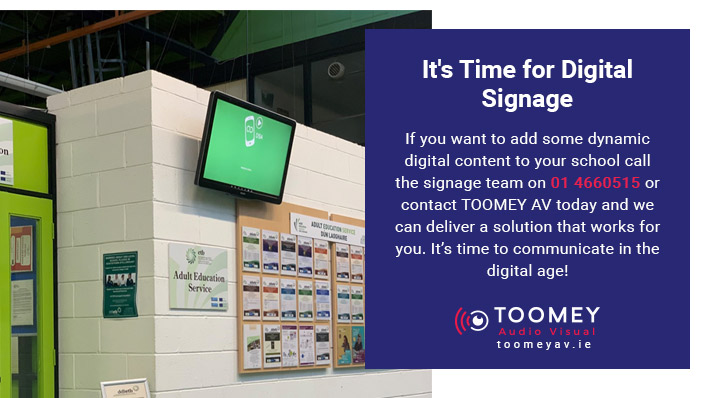 Digital Signage for Schools - Toomey AV Dublin