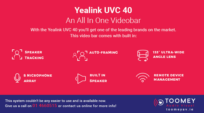 Yealink UVC 40 Videobar - Toomey AV Ireland