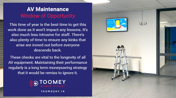 AV Maintenance for Schools at Christmas - Toomey AV