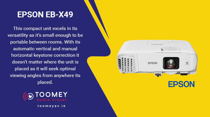 Projectors Schools - EPSON EB-X49 - Audiovisual Providers Ireland