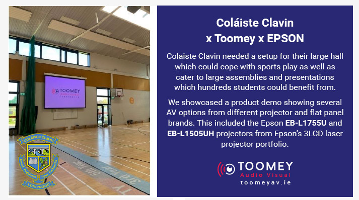 Colaiste Clavin Case Study - EPSON - Toomey AV