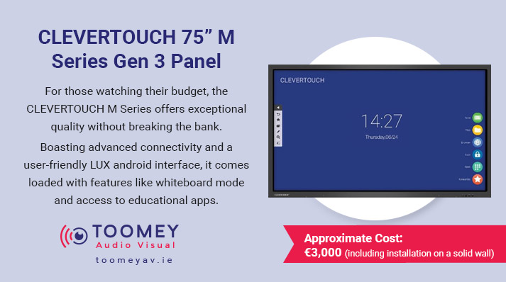 CLEVERTOUCH 75 M Series Gen 3 Panel ICT Grants for Schools