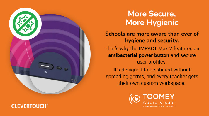 More Secure Hygienic Cleverouch Interactive Flatscreen Schools - ToomeyAV